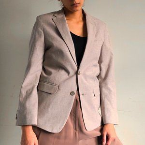 grey/beige fitted blazer